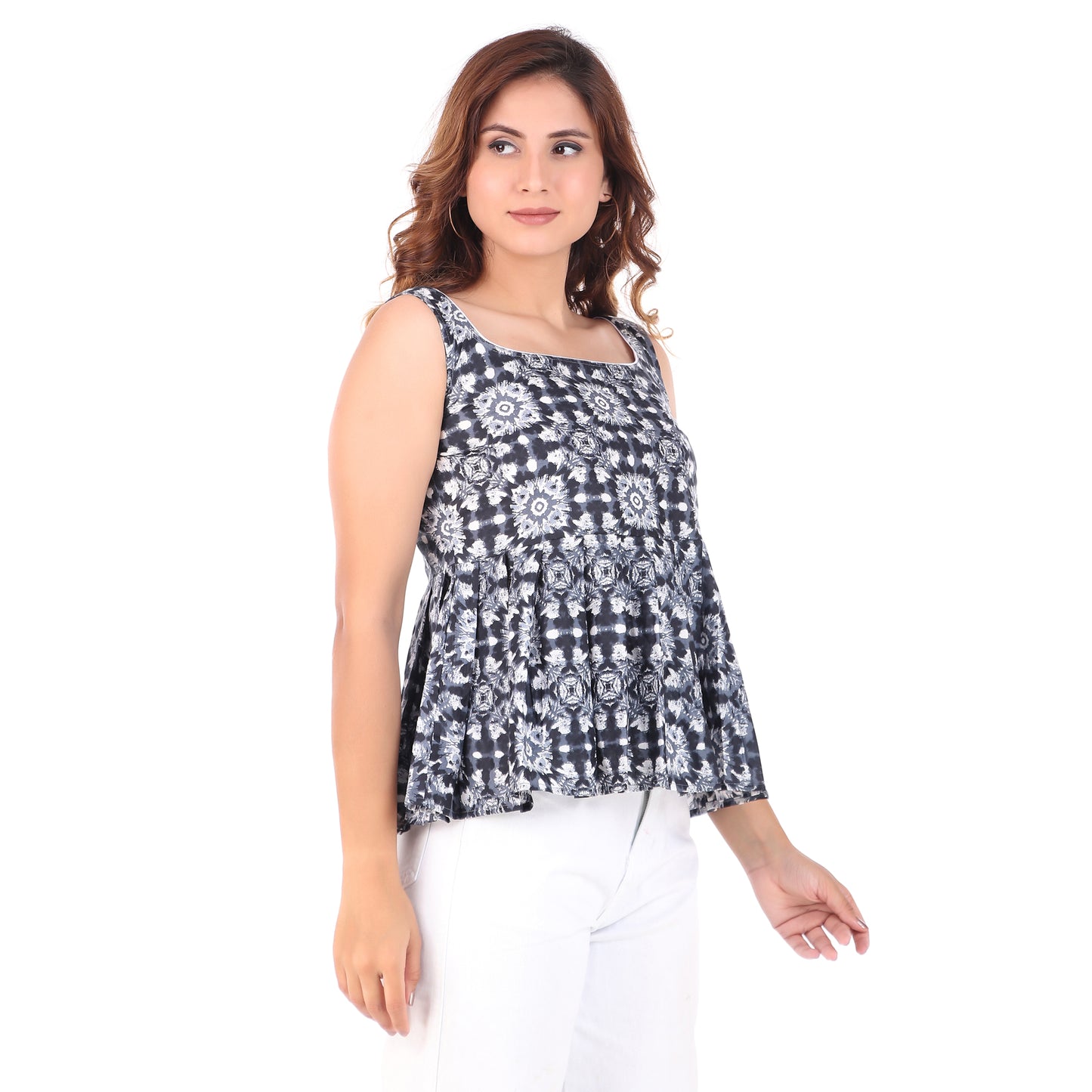 Magnetism Cotton grey crop Top for Women