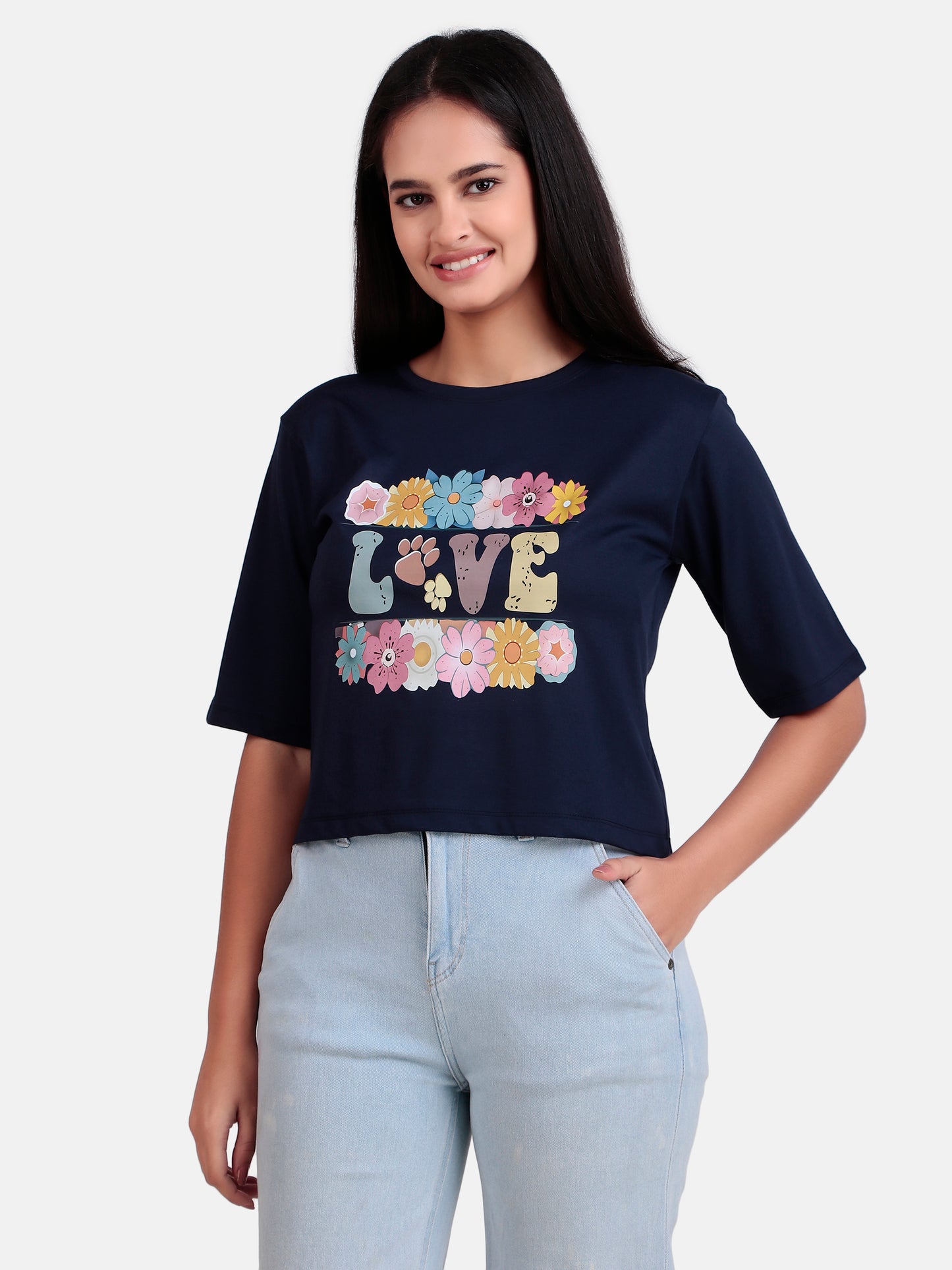 Girls crop t-shirt